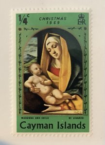 Cayman Islands 1969  Scott 243 MH - 1/4c, Christmas, Madonna & Child by Vivarini