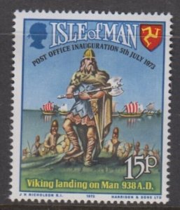 Isle of Man 1973 Inauguration Brown Gum U/Mint