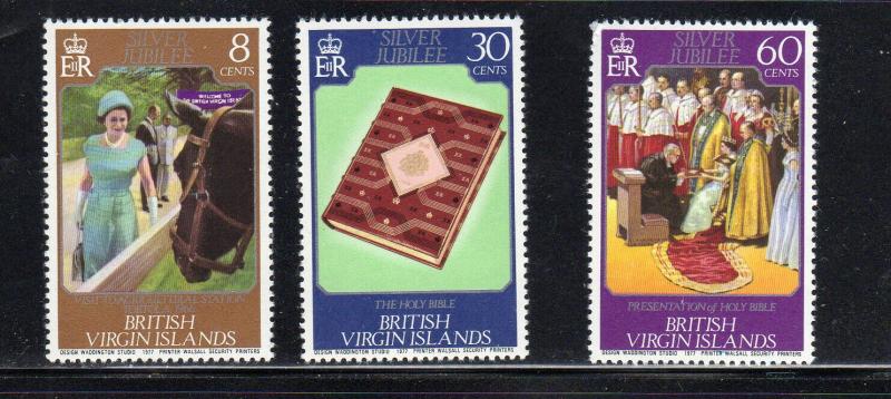 VIRGIN ISLANDS #317-319  1977  QEII 25TH ANNIV.   MINT VF NH O.G