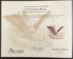 BEP B210 Souvenir Card Brown Eagle in Flight - US Savings Bonds
