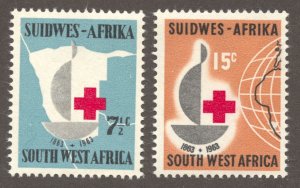 South West Africa Scott 295-96 MNHOG - 1963 Centenary of the Red Cross