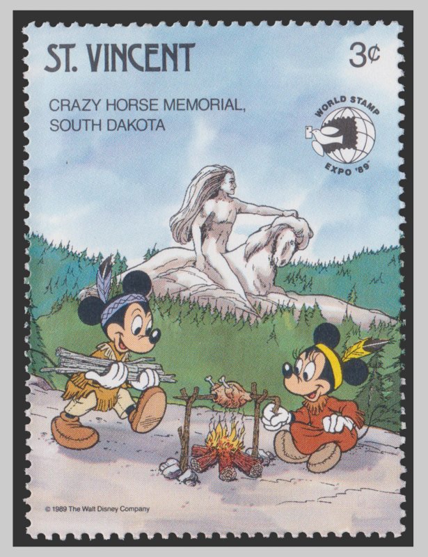 ST. VINCENT DISNEY STAMP. UNUSED. # 3