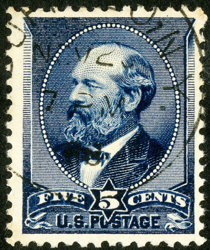 US Stamps # 216 Used XF light cancel deep color