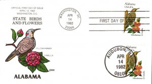 #1953 Alabama Birds - Flowers Collins FDC