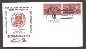 1970 Boy Scout-o-Rama Fremont Nebraska Mid-America Council Goldenrod  BSA