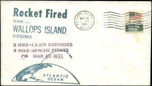 3/10/71 Wallops Island, VA Rocket Fired--2 Nike-Cajun Grenades 3 Nike-Apache