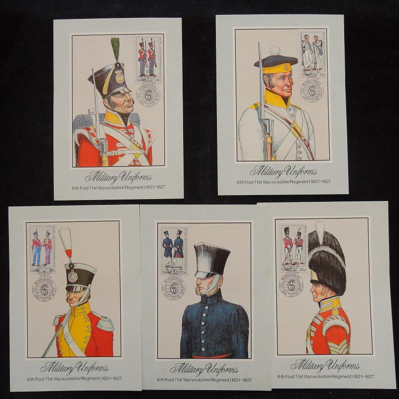 PG-A853 CISKEI - Maximum Card, Lot Of 5, Uniforms Postcards