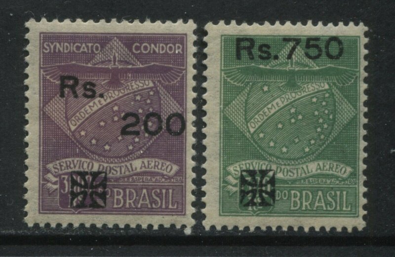 Brazil 1930 Condor Airmail overprints with new values mint o.g. hinged