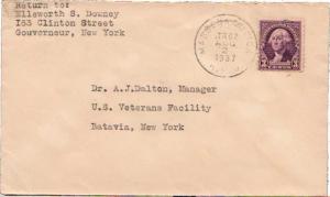 United States U.S. R.P.O.'s Massena & Utica 1937 102-H-1.