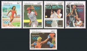 Laos 1992 MNH Stamps Scott 1058-1062 Sport Olympic Games Baseball Tennis