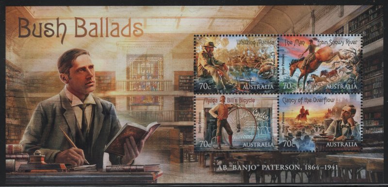 Australia 2014 MNH Sc 4115b 70c Scenes from Poems by Banjo Paterson Sheet