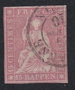 Switzerland # 38,  Helvetia, Used, 1/3 Cat.