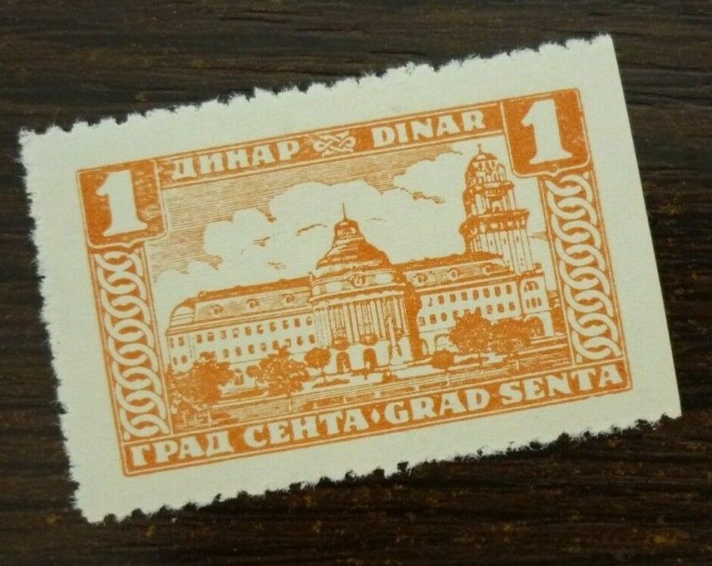 Yugoslavia Serbia SENTA Local Revenue Stamp 1 Dinar  CX37