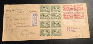 1938 Registered Australia Papua New Guinea Dual Postage Cover to Ashfield NSW