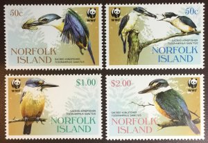 Norfolk Island 2004 WWF Sacred Kingfisher Birds MNH