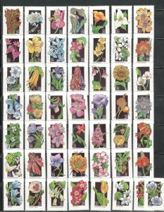 2647-2696 Wildflowers Complete Set of 50 Singles Mint/nh FREE SHIPPING