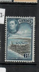 CEYLON  (P0711B)  KGVI  6C  SG 388    MOG 