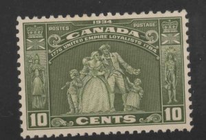 Canada Scott 209 MH* 1934 Loyalist  stamp Attractive, Hinge remnant in gum