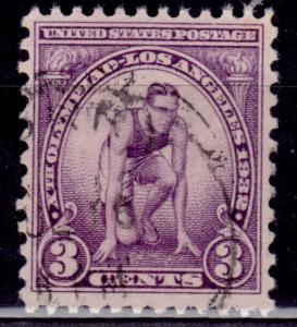 United States, USA, 1932, Olympic Runner, 3c, Scott#718, used