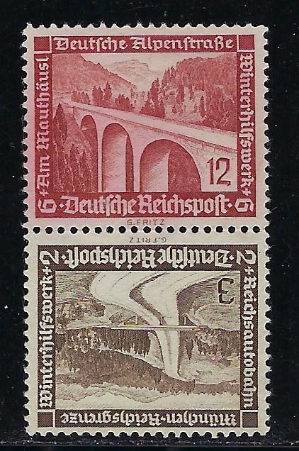 Germany Reich Scott # B98, B93, unused, tete beche, SK30