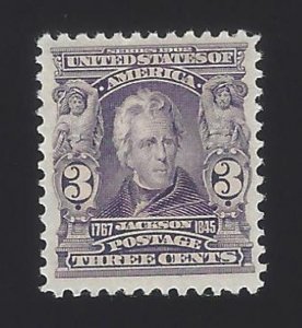 US #302 1902-03 Violet Wmk 191 Perf 12 Mint OG LH VF SCV $50