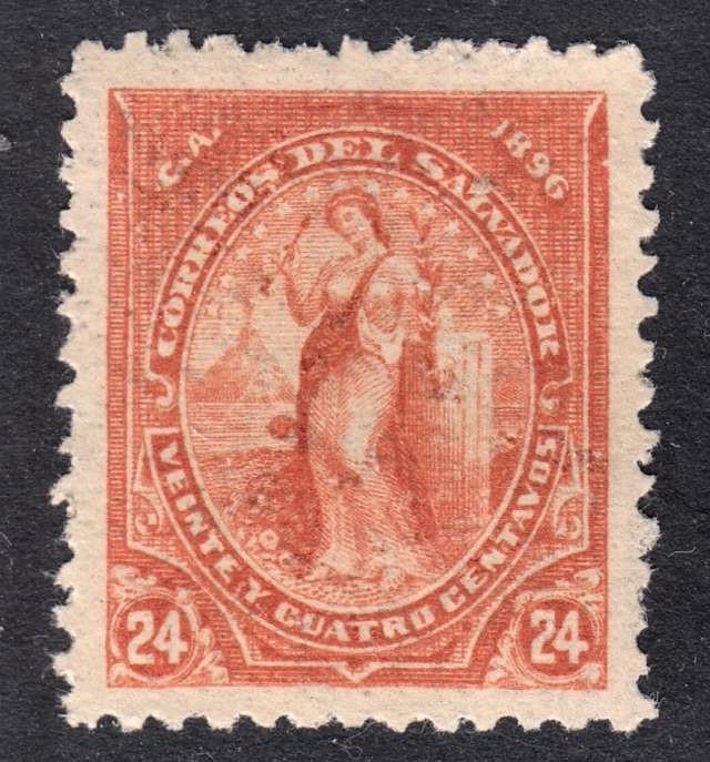 El Salvador Scott 142 unwtmk VF mint OG H. 1st issue.