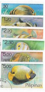 Philippines #1379-1384 Fish  (U) CV$3.10