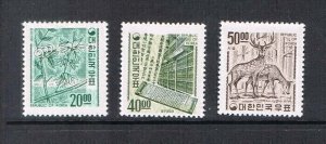 korea 1967 Sc 582-584 set of 3 MNH