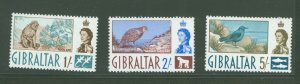 Gibraltar #157-159 Unused