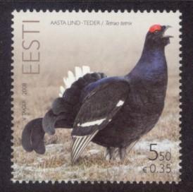 Estonia Sc# 595 MNH Bird of the Year - Black Grouse