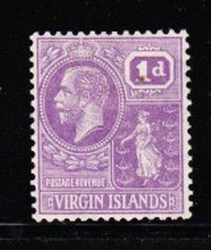 Album Treasures  Virgin Islands  Scott # 55  1p George V Colony Seal MH