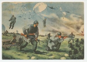 Military Service Card Italy 1943 Paratroopers - Parachutists - WWII