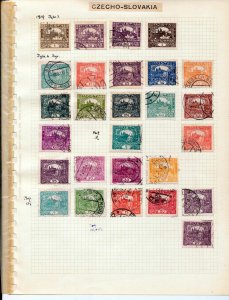 Czechoslovakia 1918/38 Used on 10 Pages Imperf Perf (Apprx 180 )(ZA 478