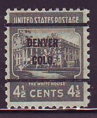 Denver CO, 809-61 Bureau Precancel, 4½¢ White House