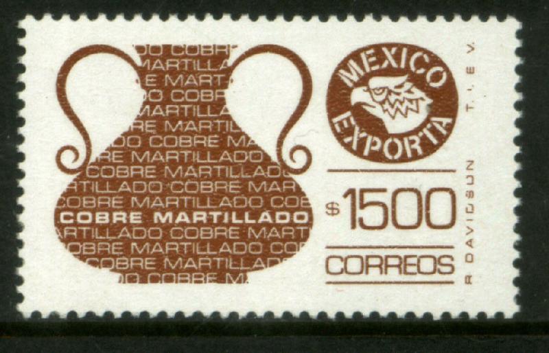 MEXICO Exporta 1594 $1500P Copper Fluorescent Paper 13 MINT, NH. VF.