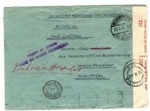 GERMANY WW2 Cover SOUTH AFRICA *Andalusia* Internment Camp 1942 Censor MA721 