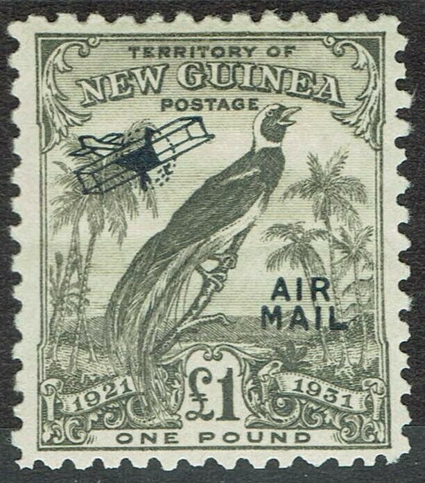 NEW GUINEA 1931 DATED BIRD AIRMAIL 1 POUND