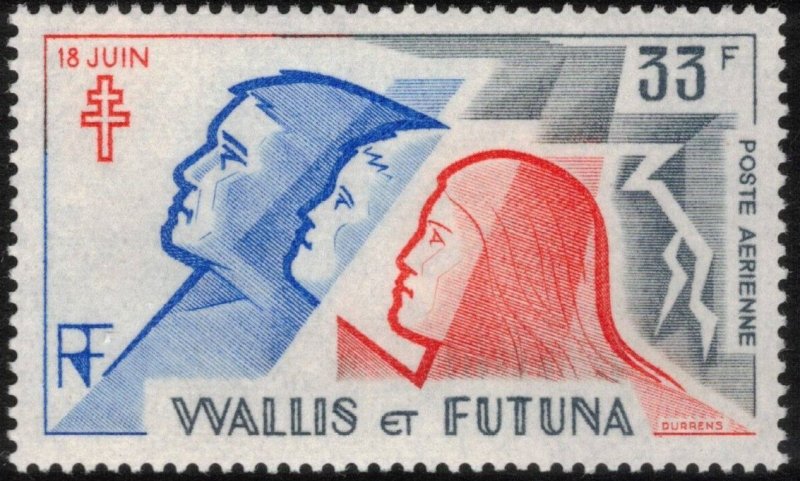 WALLIS & FUTUNA 1979 Cross of Lorraine and People; Scott C94; MNH