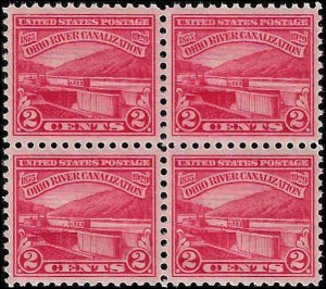 681 Mint,OG,NH/HR... Block of 4... SCV $3.25... 3 Stamps NH... XF