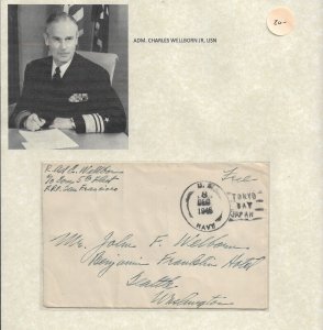 1945 Adm Charles Wellborn USN Tokyo Bay to Seattle, Wa. (54461)