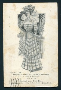 1910 Keating Cozy Suit Shop Advertising - Lingerie Dresses - Utica, New York