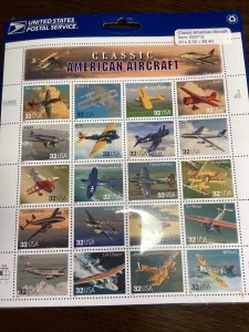 Scott#3142- Classic American Aircraft Sheet Of 20-MNH-1997-NIP-US