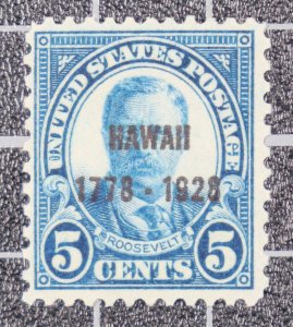 Scott 648 - 5 Cents Roosevelt - Hawai Overprint - MNH - SCV - $21.50