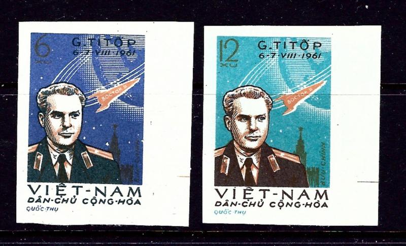 North Vietnam 174-75 Issued without Gum 1961 Imperf issues