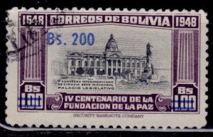 Bolivia, 1957, Currency Revaluation, La Paz Stamps of 1951, surcharged, used