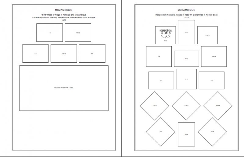 MOZAMBIQUE STAMP ALBUM PAGES 1877-2010 (607 PDF digital pages)