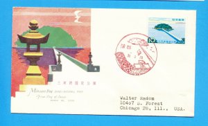 JAPAN -  Sc 691 -color cacheted FDC  -  Mikawa Bay Quasi-National Park - 1960 -x