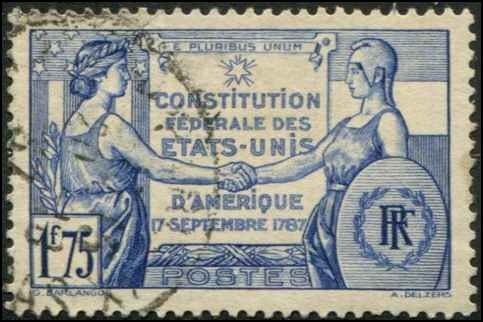 France SC# 332 US Constitution Used SCV $4.00