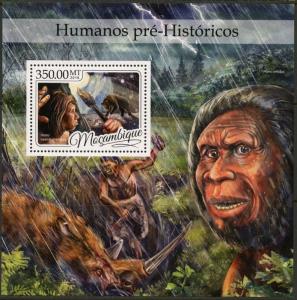 MOZAMBIQUE 2016 PREHISTORIC HUMANS  SOUVENIR  SHEET MINT NH