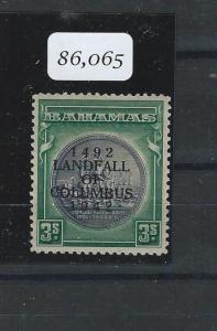 BAHAMAS (P2505B) KGVI 3/- COLUMBUS WITH STOP MNH. BPA CERT UNKINDLY SAYS SMALL T